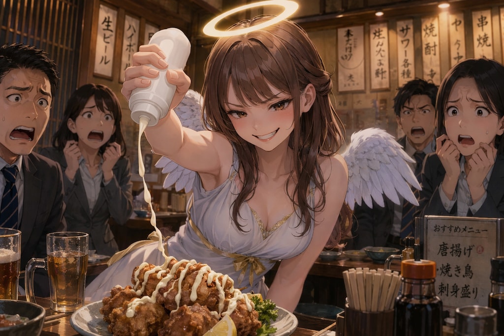 勝手にレモンをかける悪行天使