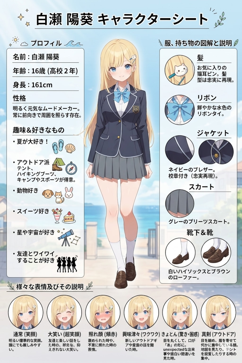 ひまりちゃんのキャラクターシート