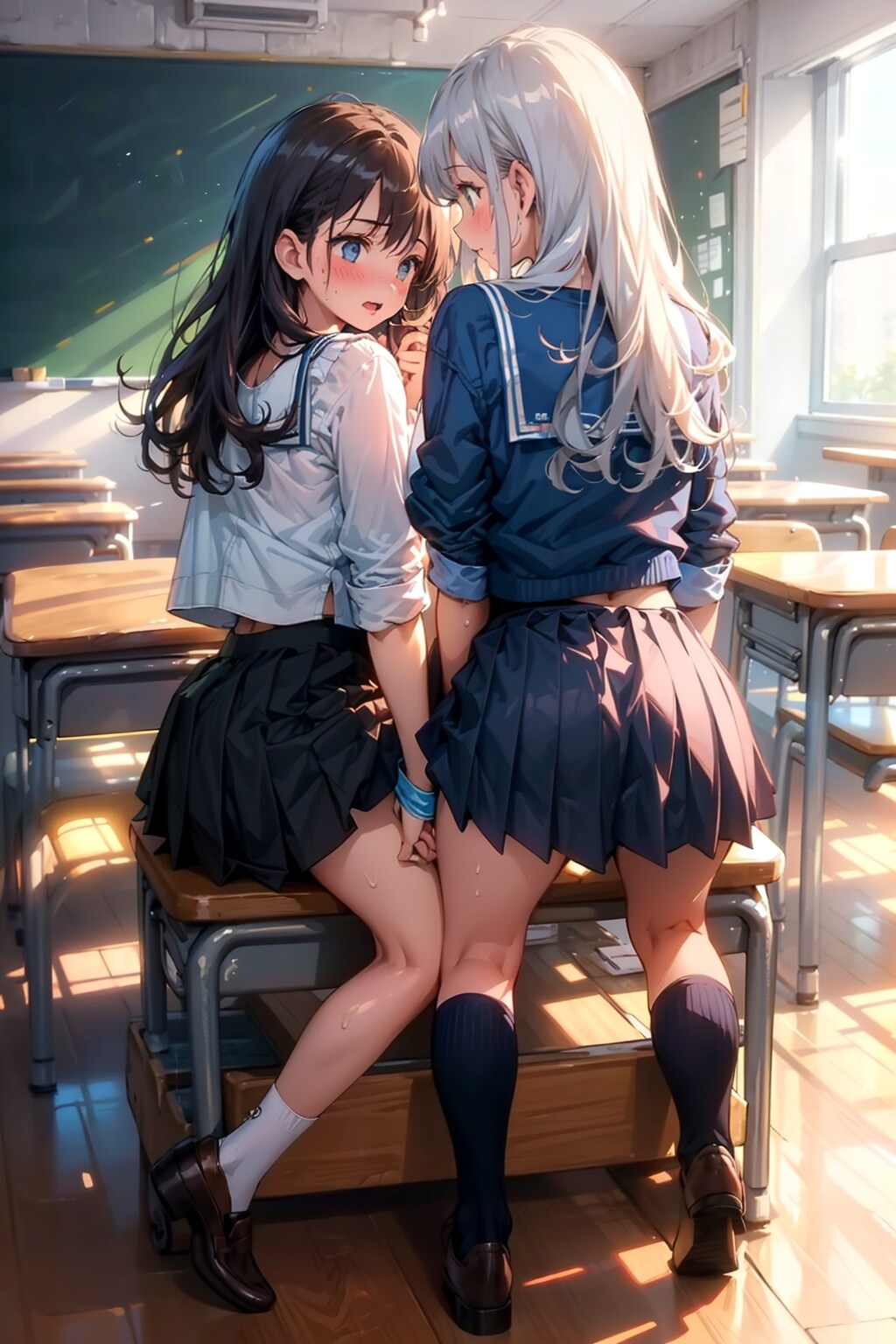 セーラー服紺ハイソックス