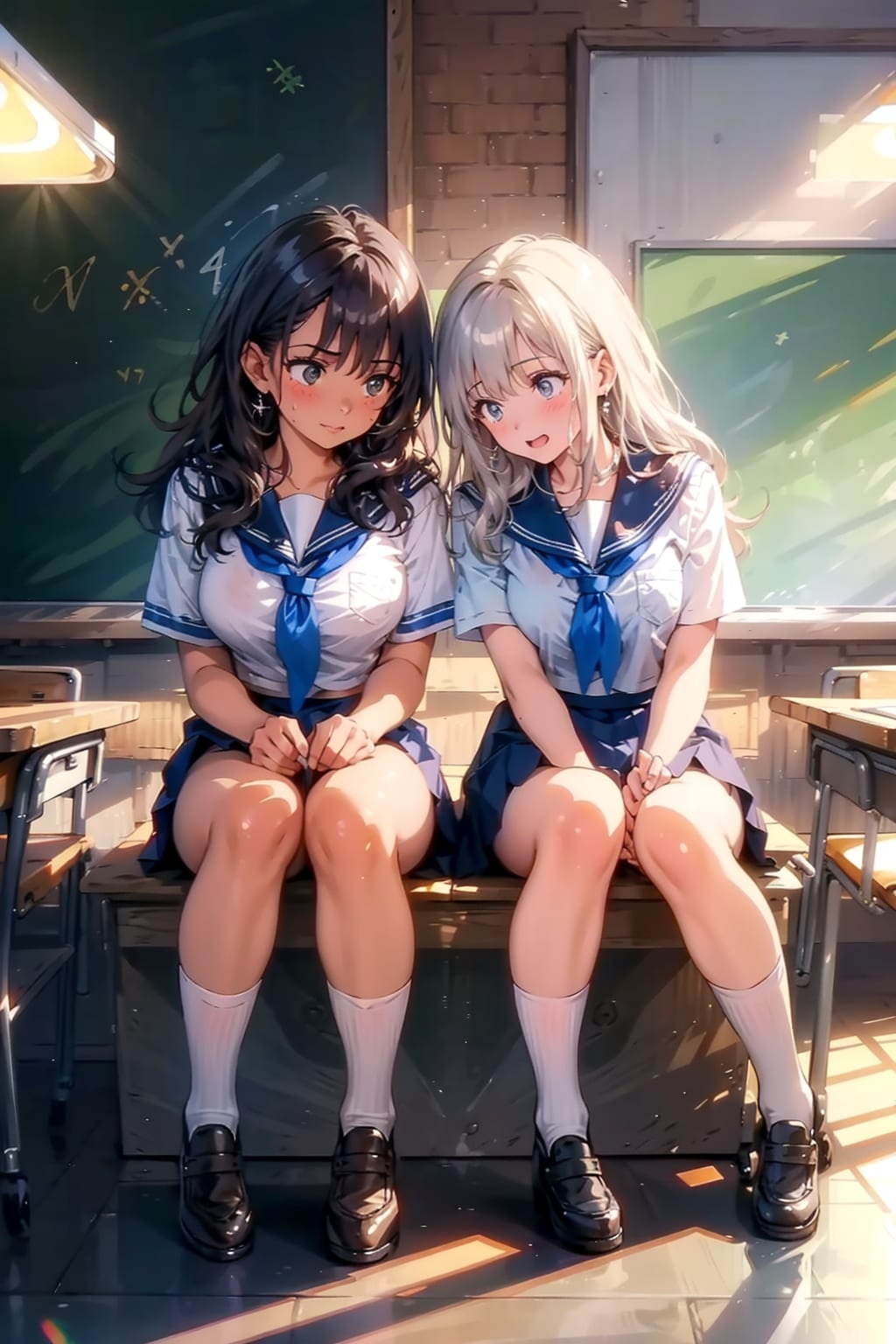 セーラー服紺ハイソックス