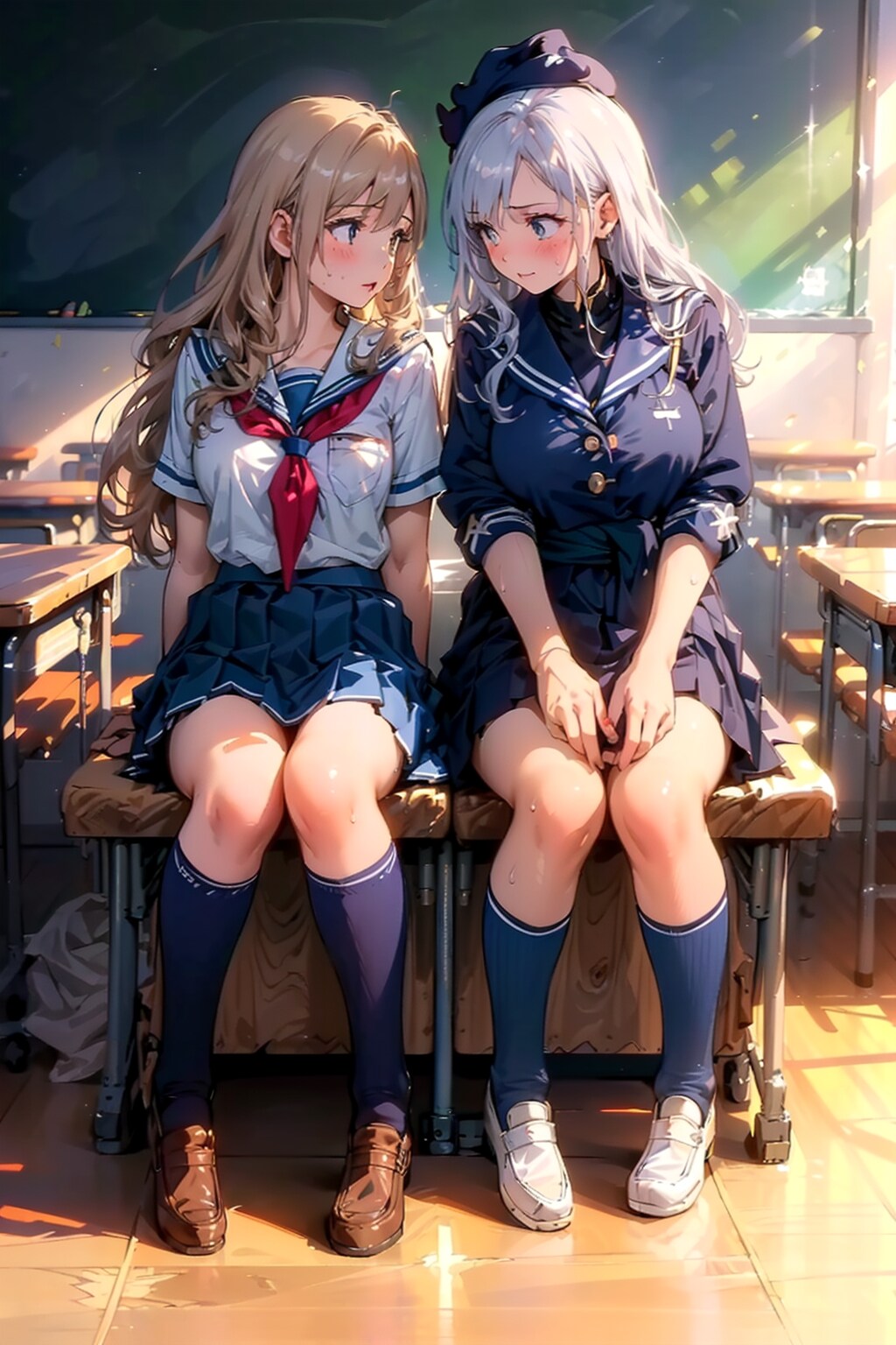 セーラー服紺ハイソックス