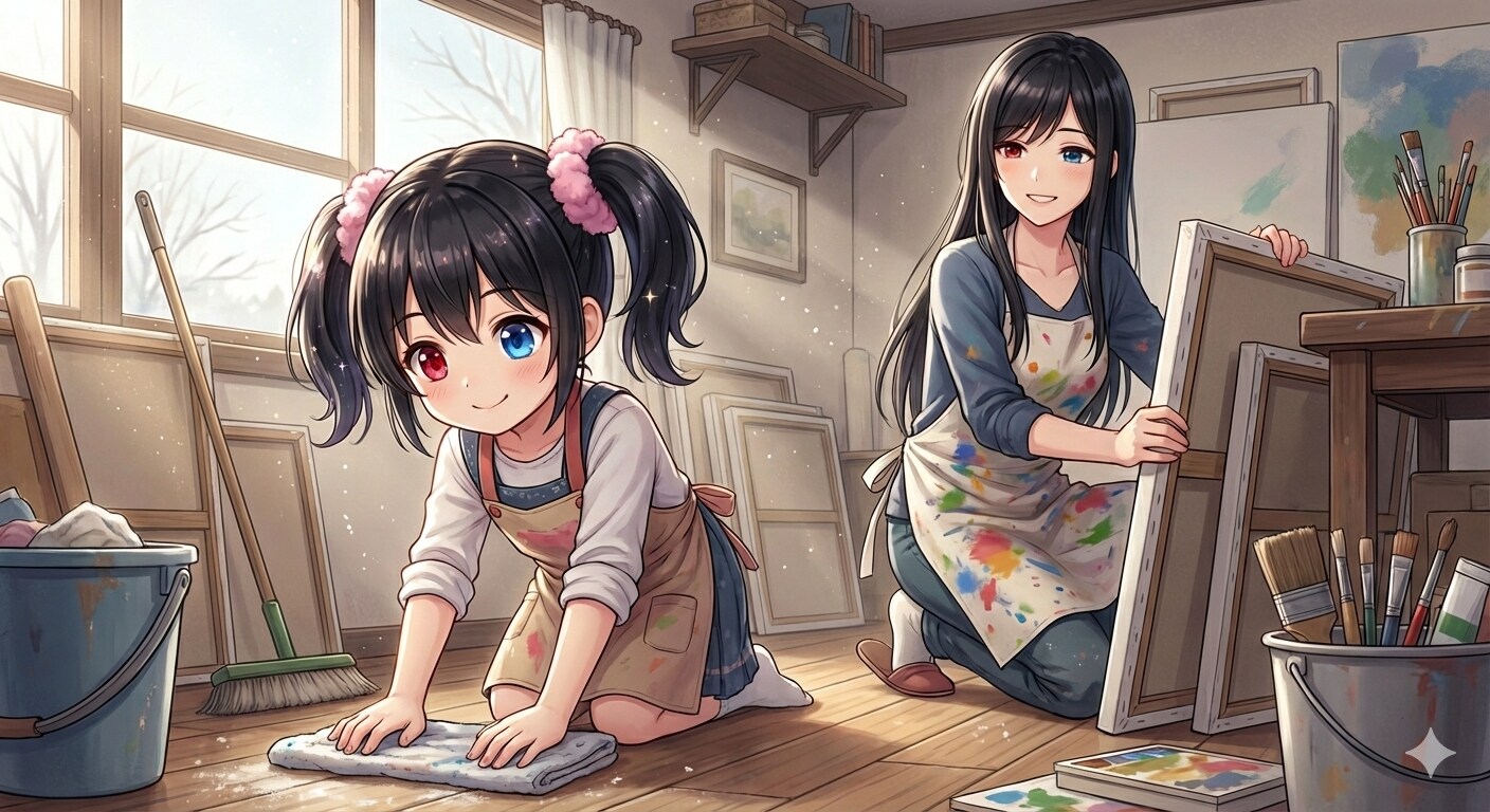 年末の大掃除💦 | の人気AIイラスト・グラビア