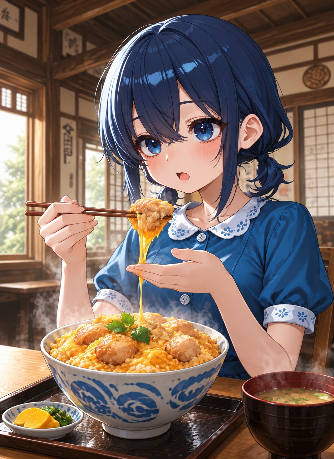 とろとろ玉子と、蒼依のひと休み