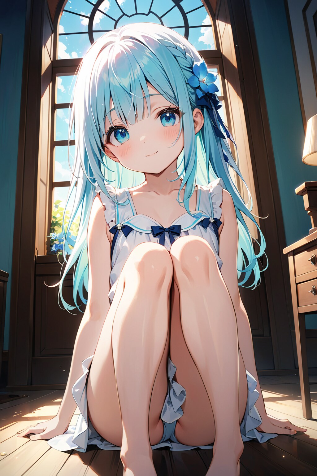 青い花の輝き