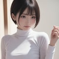 白い服の女子 4枚目