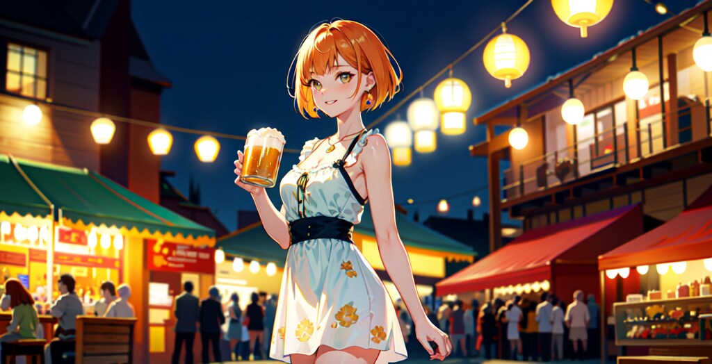 ビアガーデンちゃん（note用ヘッダー畫像）