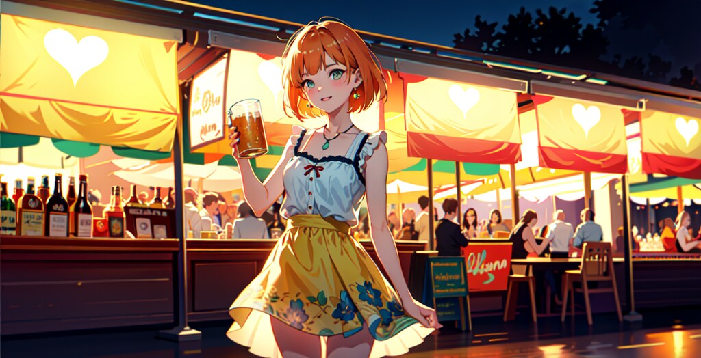 ビアガーデンちゃん（note用ヘッダー畫像）