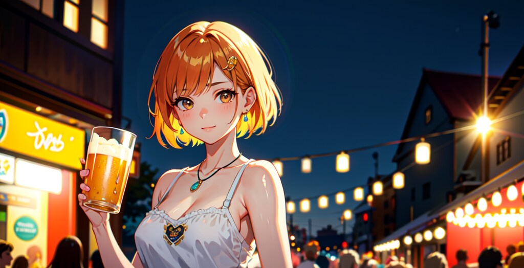 ビアガーデンちゃん（note用ヘッダー畫像）