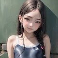 スク水で体育座りの女の子 3枚目