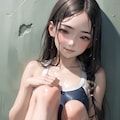 スク水で体育座りの女の子 5枚目