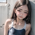 スク水で体育座りの女の子 6枚目