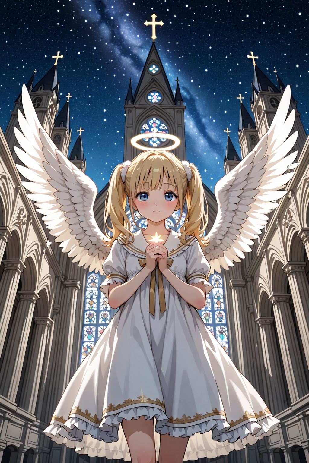 天使と夜空 | の人気AIイラスト・グラビア