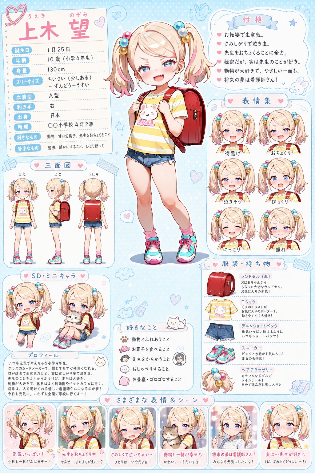 のんちゃんキャラシート | の人気AIイラスト・グラビア