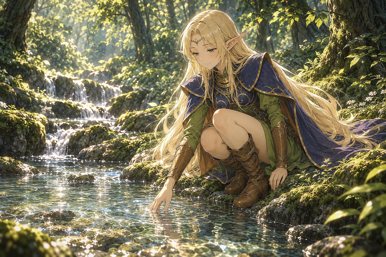 水辺のエルフ | の人気AIイラスト・グラビア