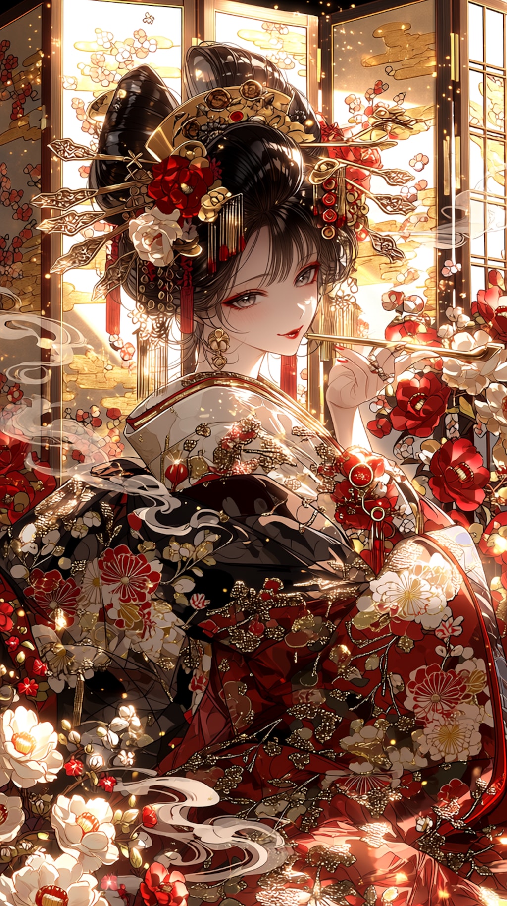 蒼華花魁 — Oiran of the Azure Night