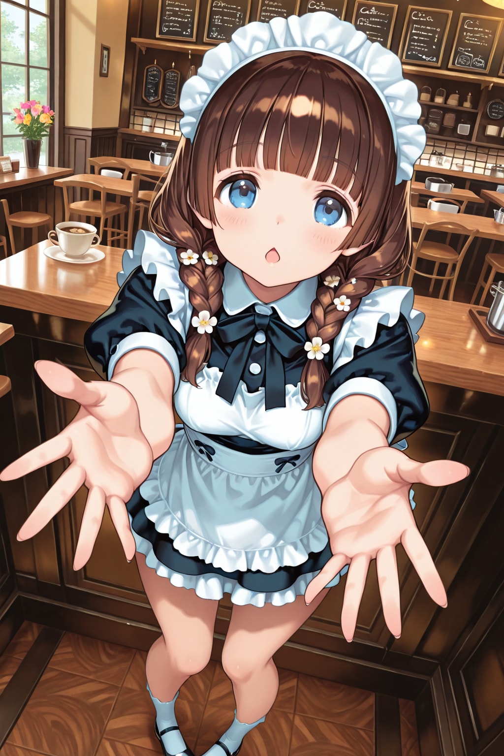 🌰みたいな口のメイドちゃん(4モデルver) | の人気AIイラスト・グラビア