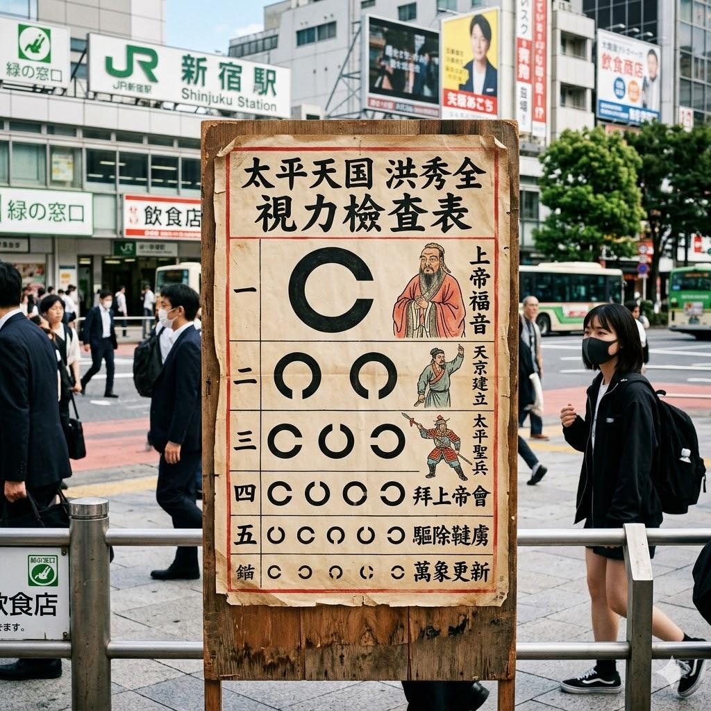洪秀全っぽい視力検査表