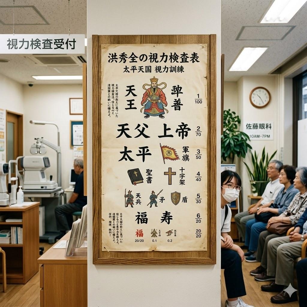 洪秀全っぽい視力検査表