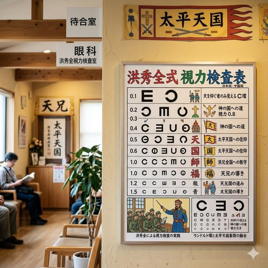 洪秀全っぽい視力検査表