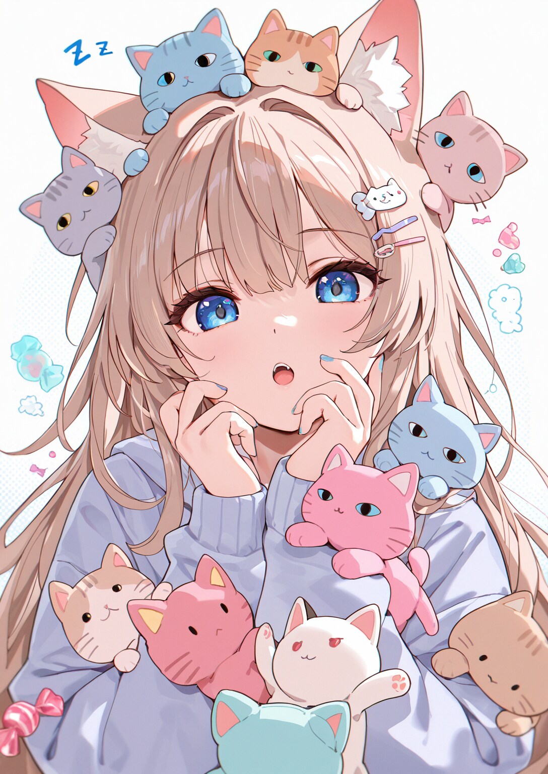 猫まみれ。時々、人間。 | の人気AIイラスト・グラビア