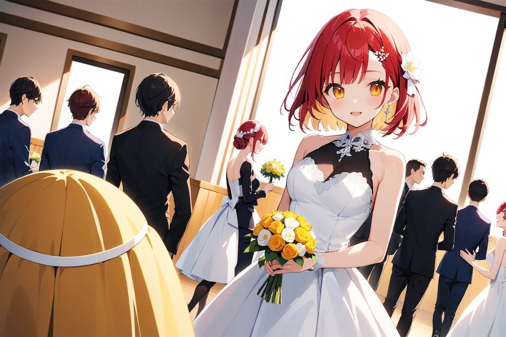 赤髪白ドレス(幸せに満ちています)_20240605