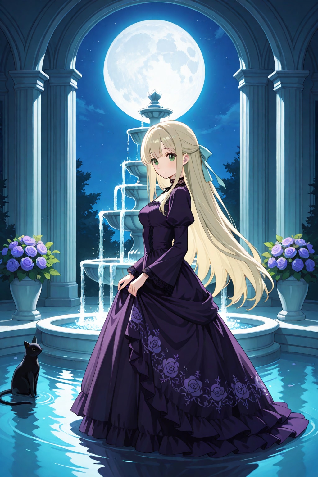 月夜と黒猫