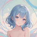 水色髪少女 2枚目