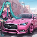 初音ミクとインフィニティクーペ 2枚目