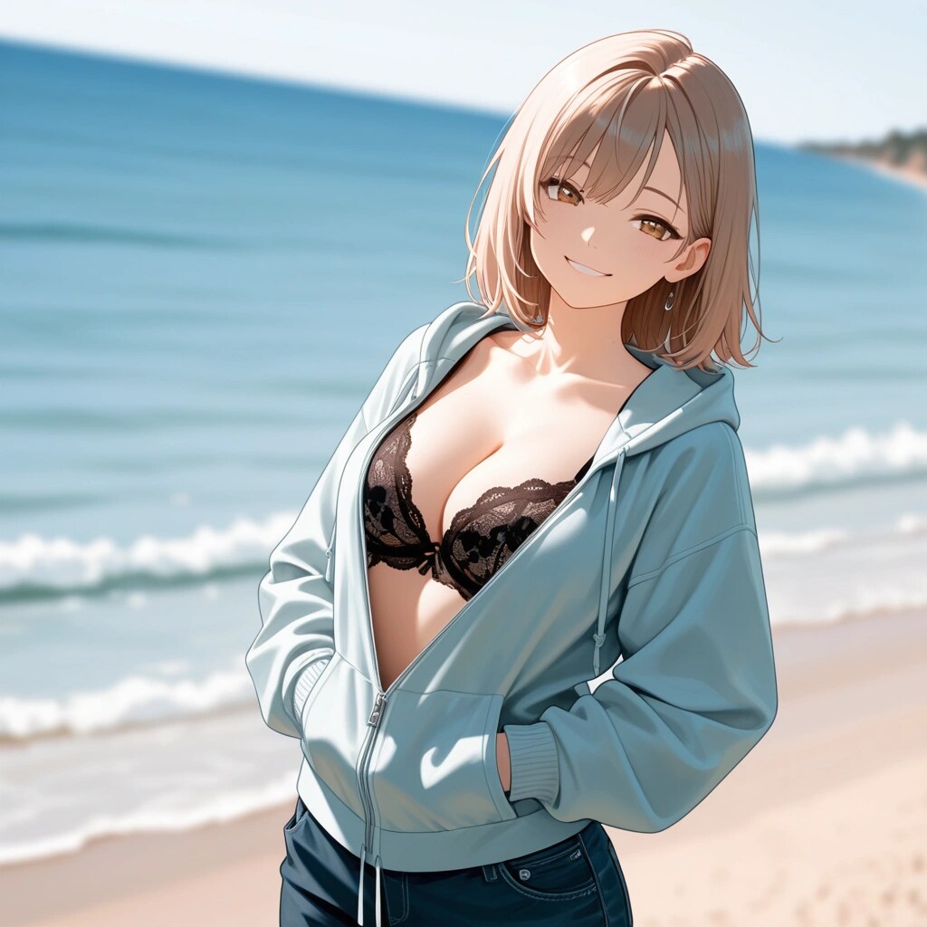 ビーチジップパーカー