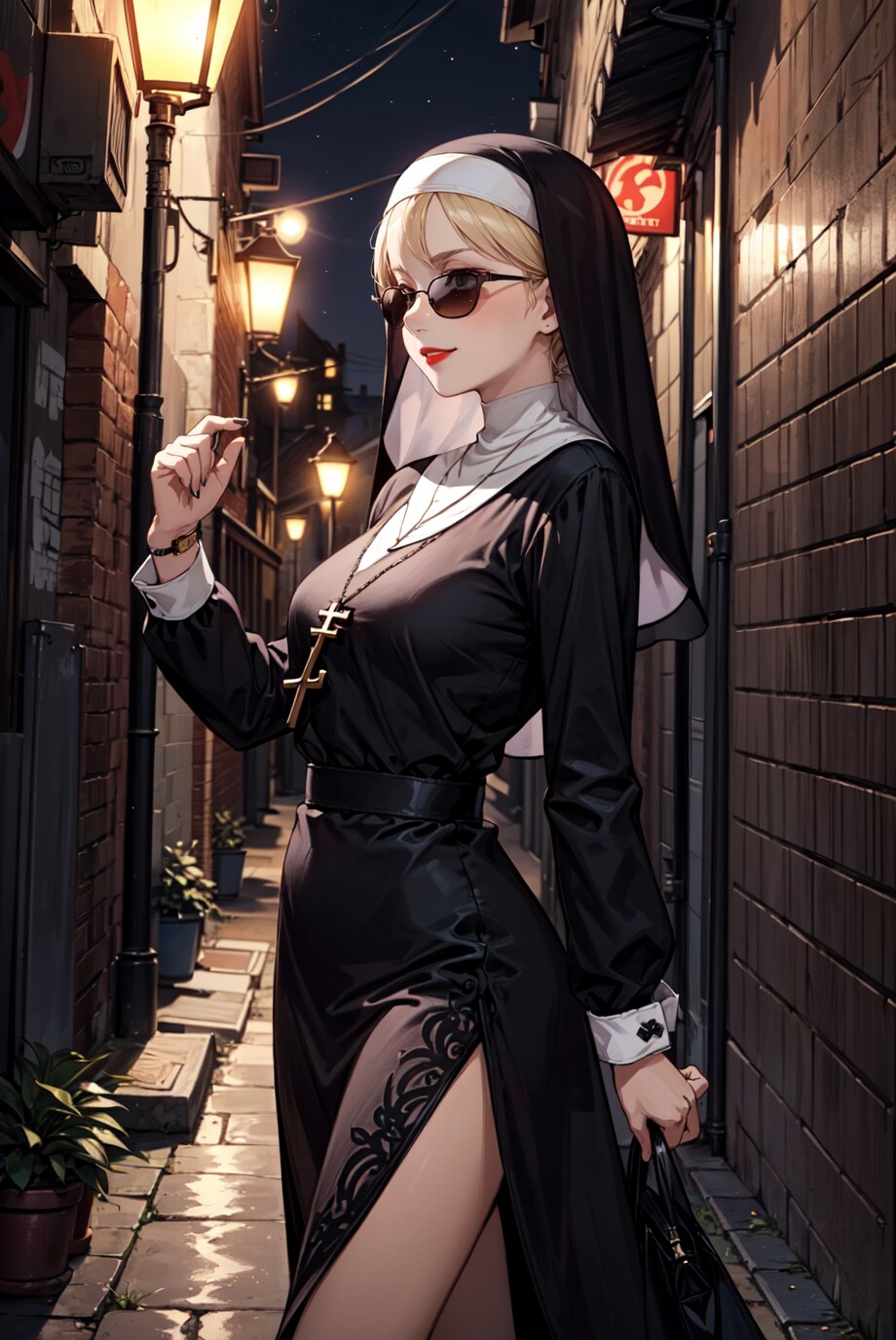 路地裏のシスター