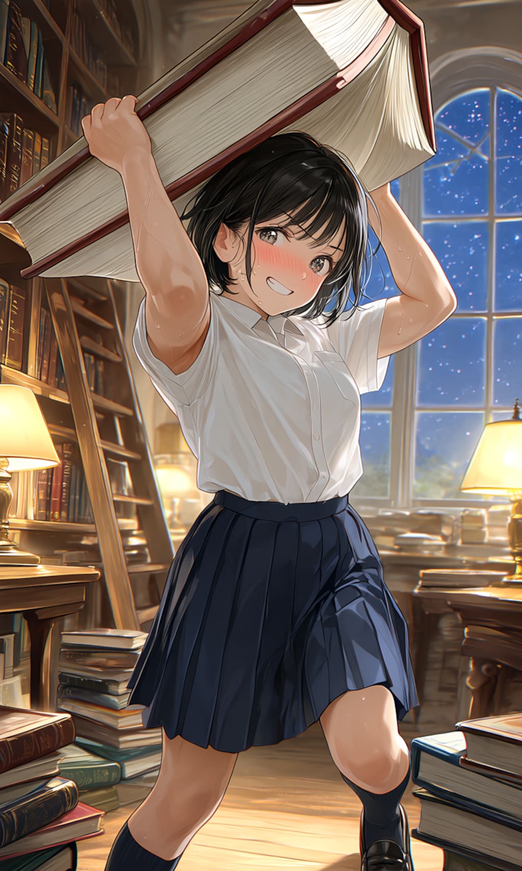 図書館で筋トレするな