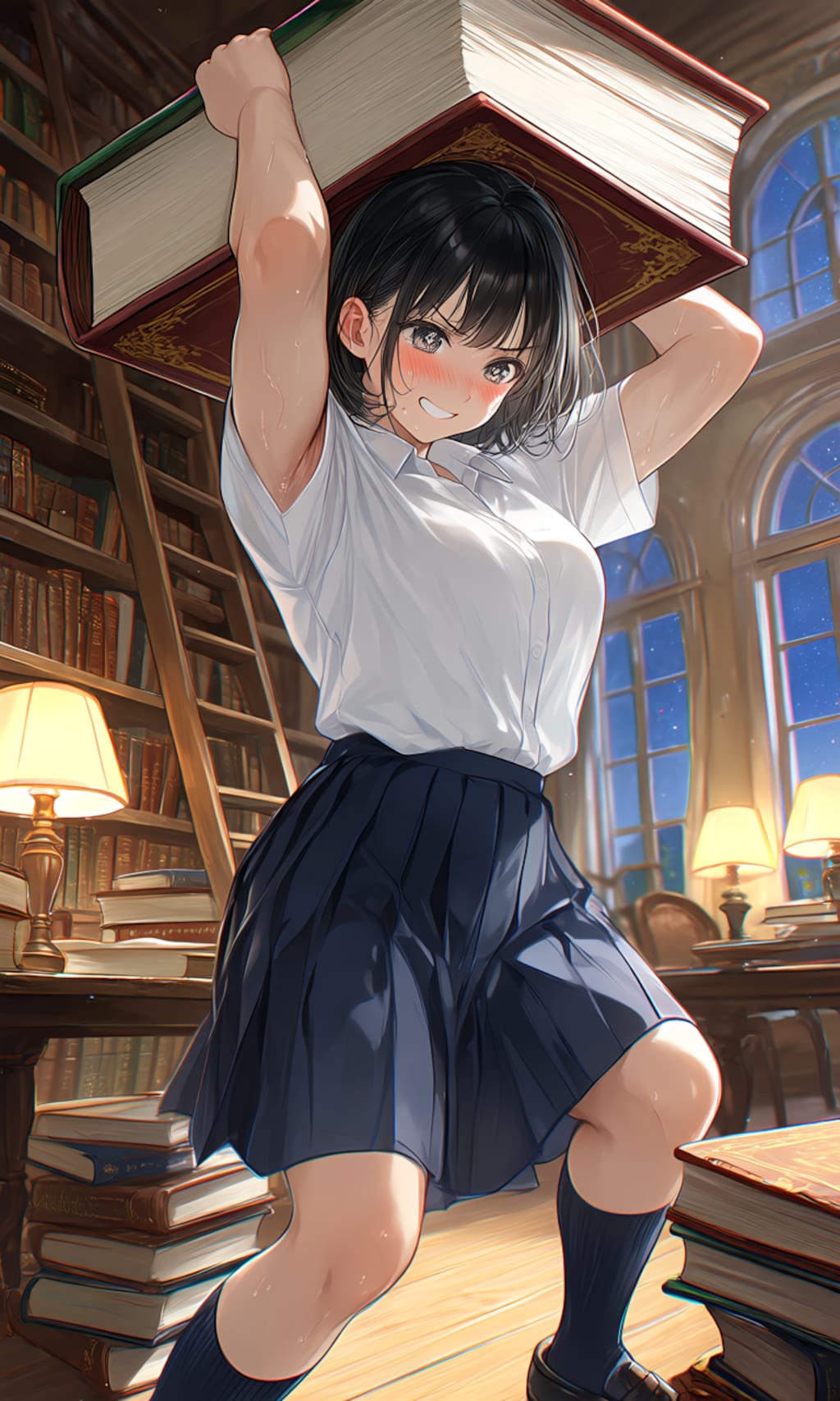 図書館で筋トレするな