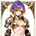 ゴールドビキニアーマーの女の子 2枚目