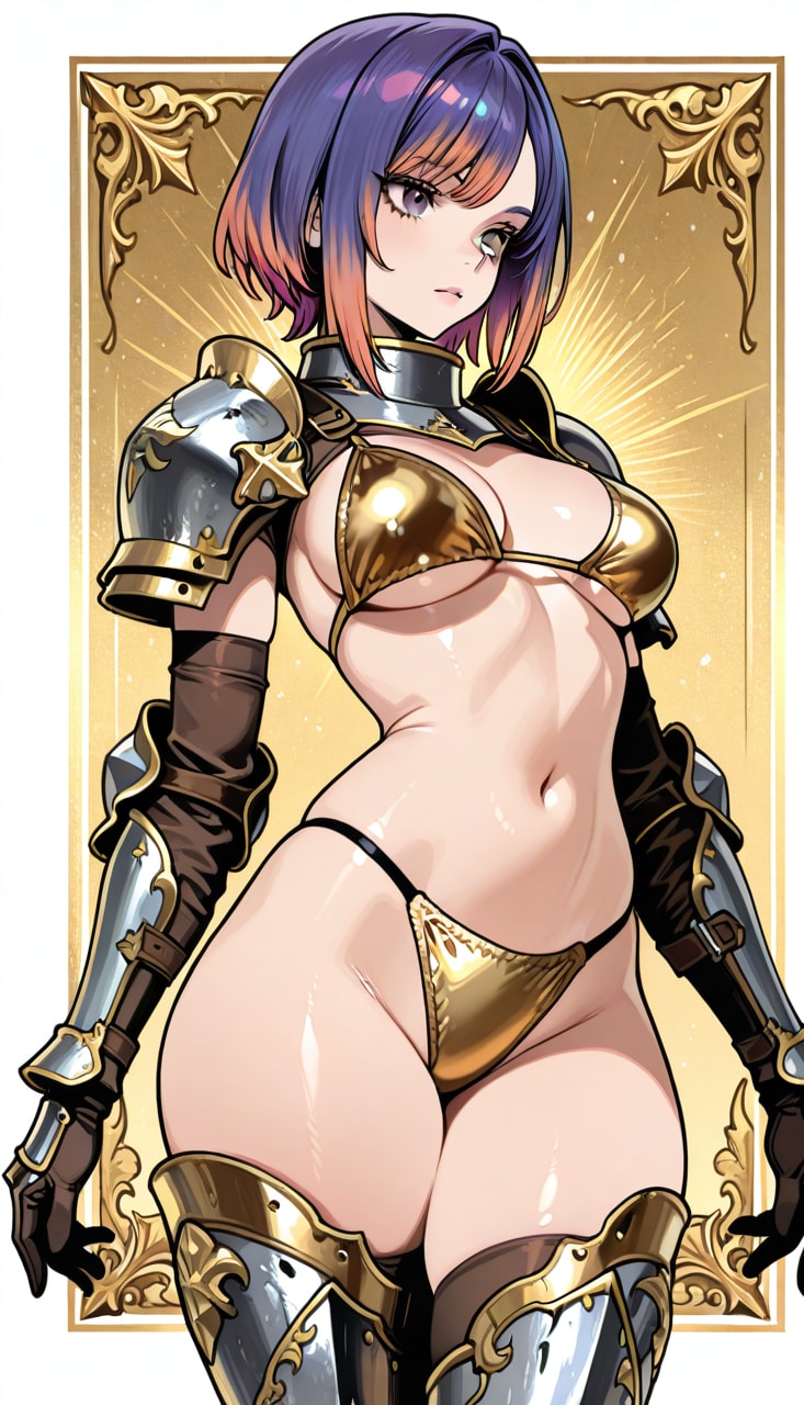 ゴールドビキニアーマーの女の子