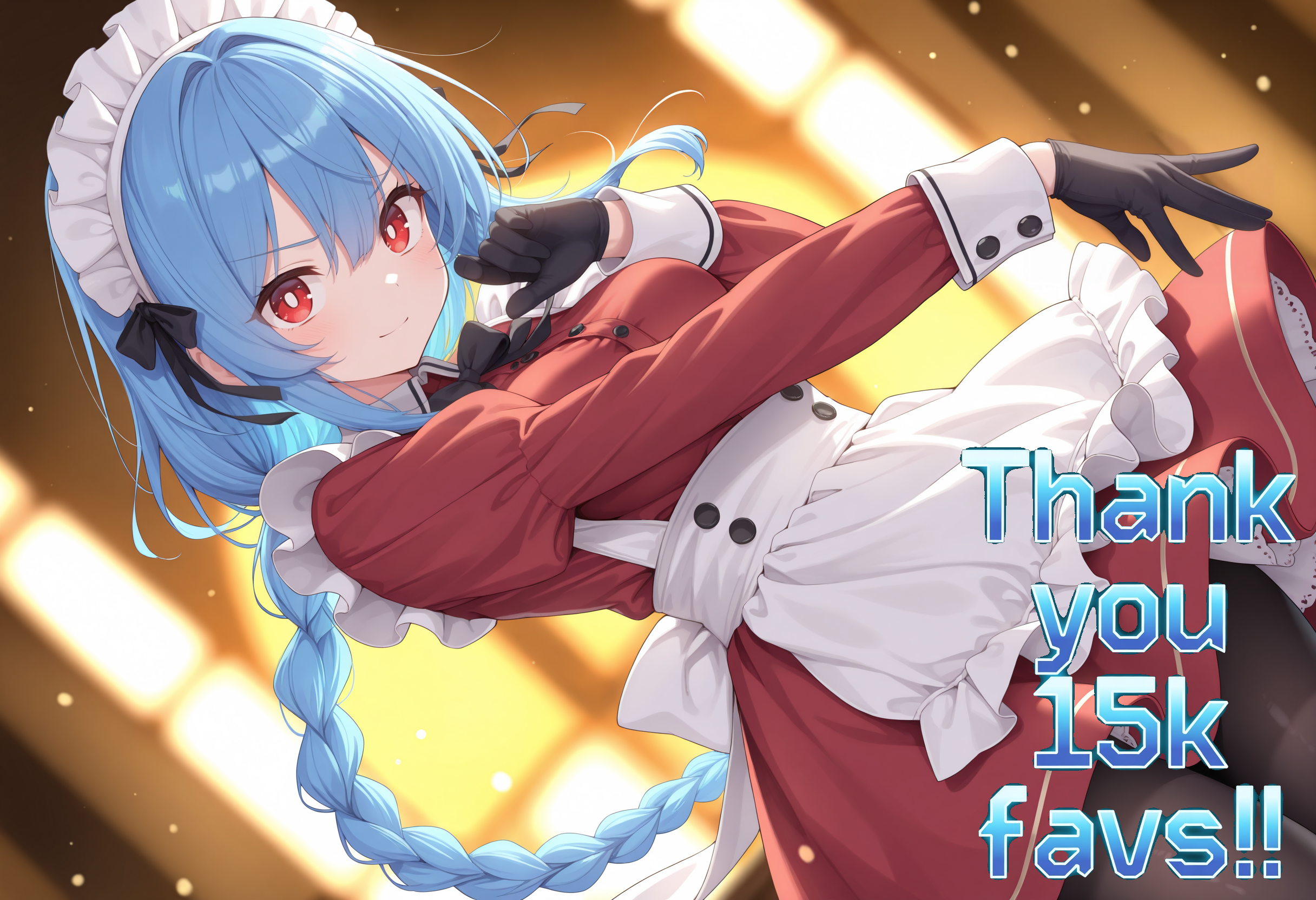 15kいいね記念・REDメイドさん | の人気AIイラスト・グラビア