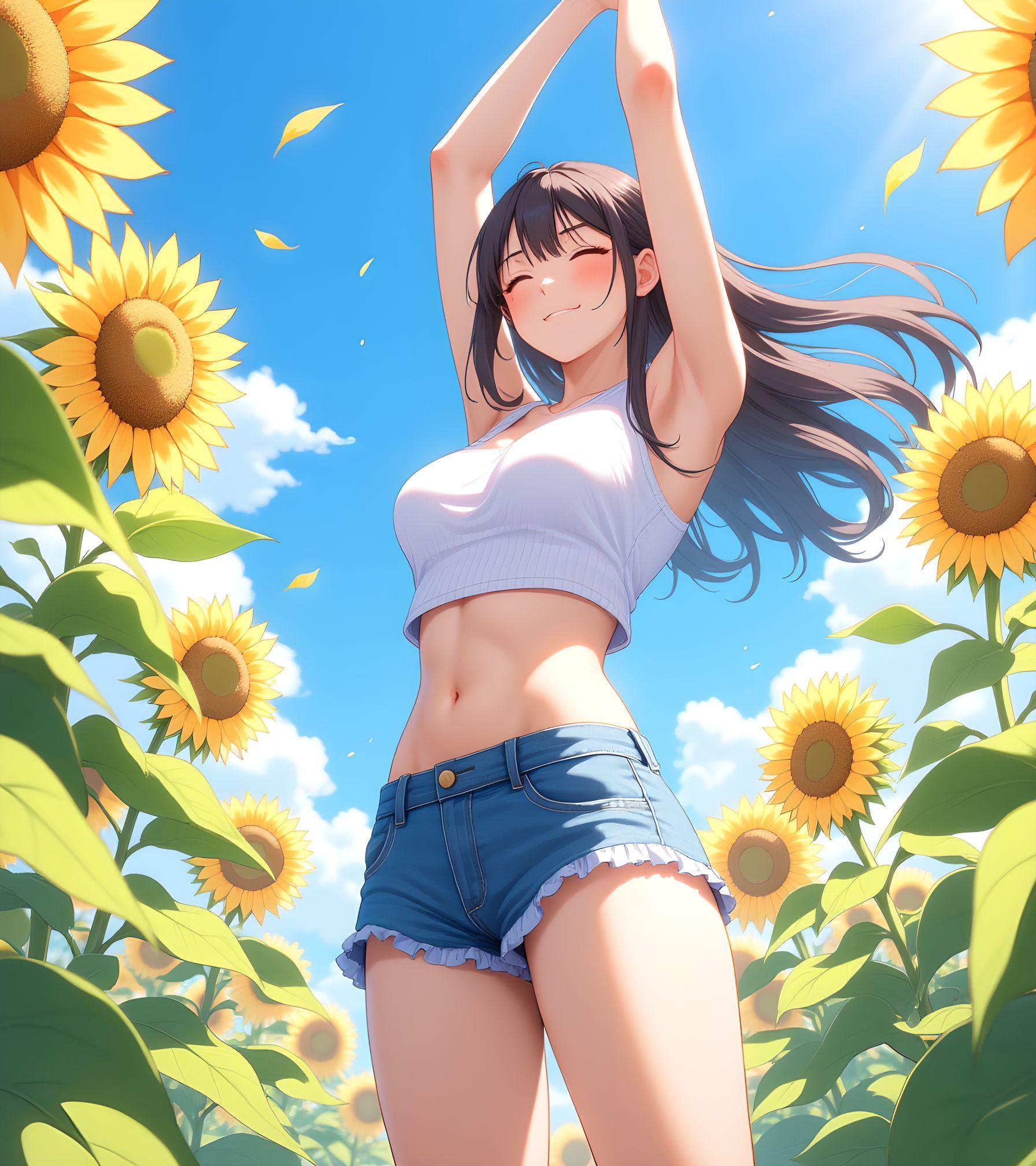 ひまわり | の人気AIイラスト・グラビア