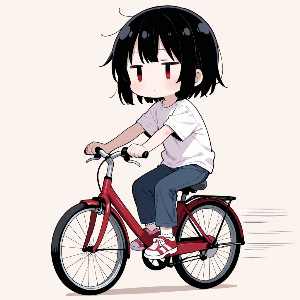 自転車に乗る
