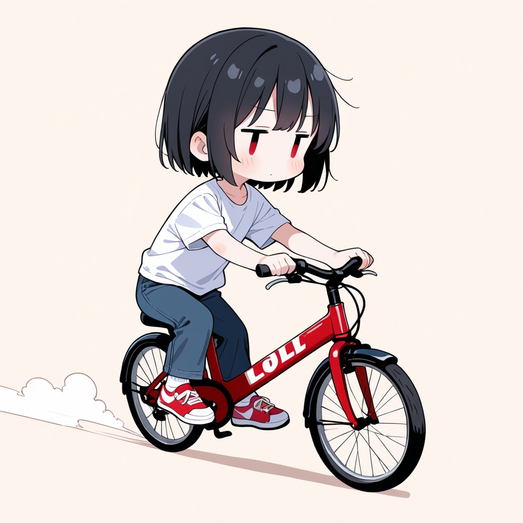 自転車に乗る