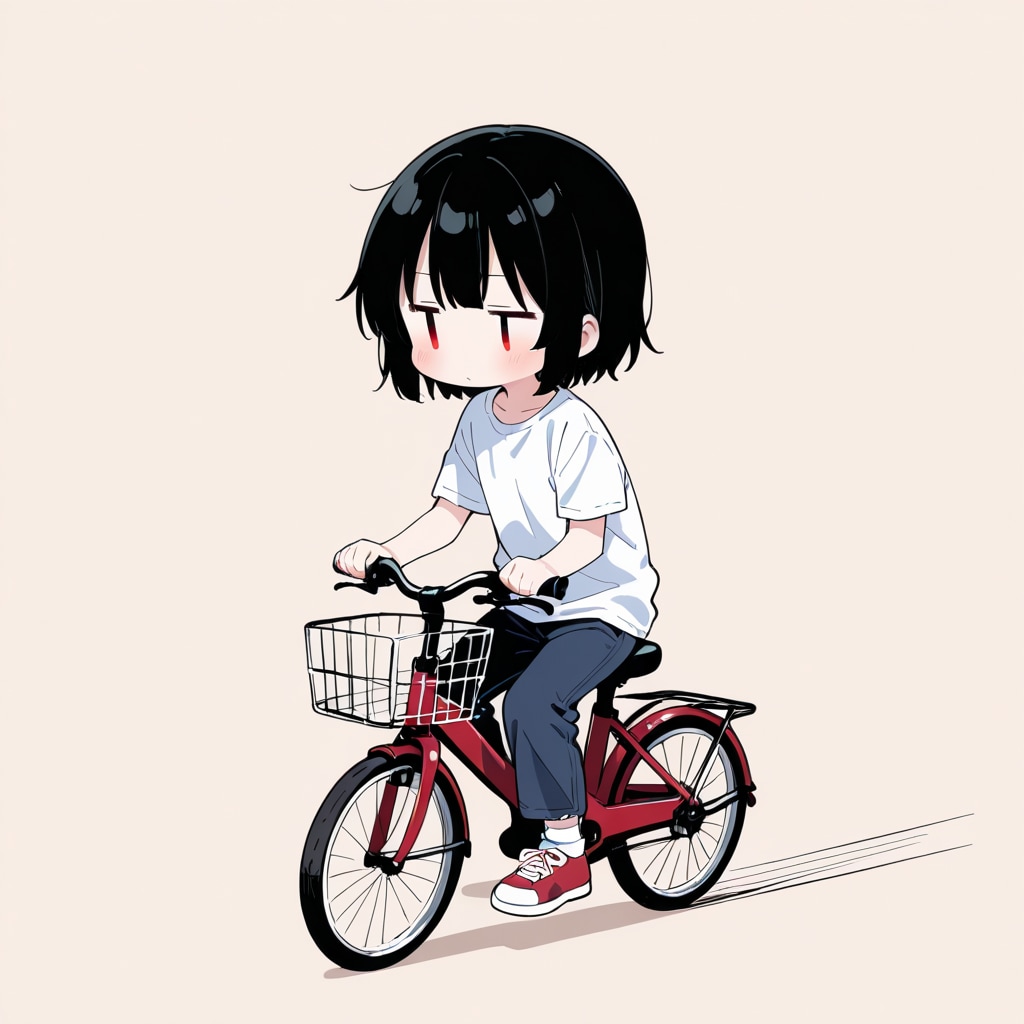 自転車に乗る