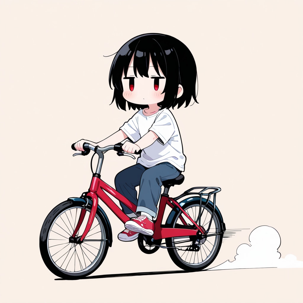 自転車に乗る