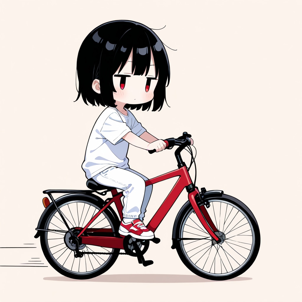 自転車に乗る