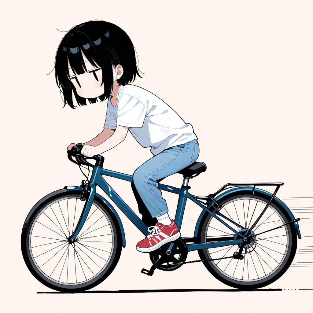 自転車に乗る