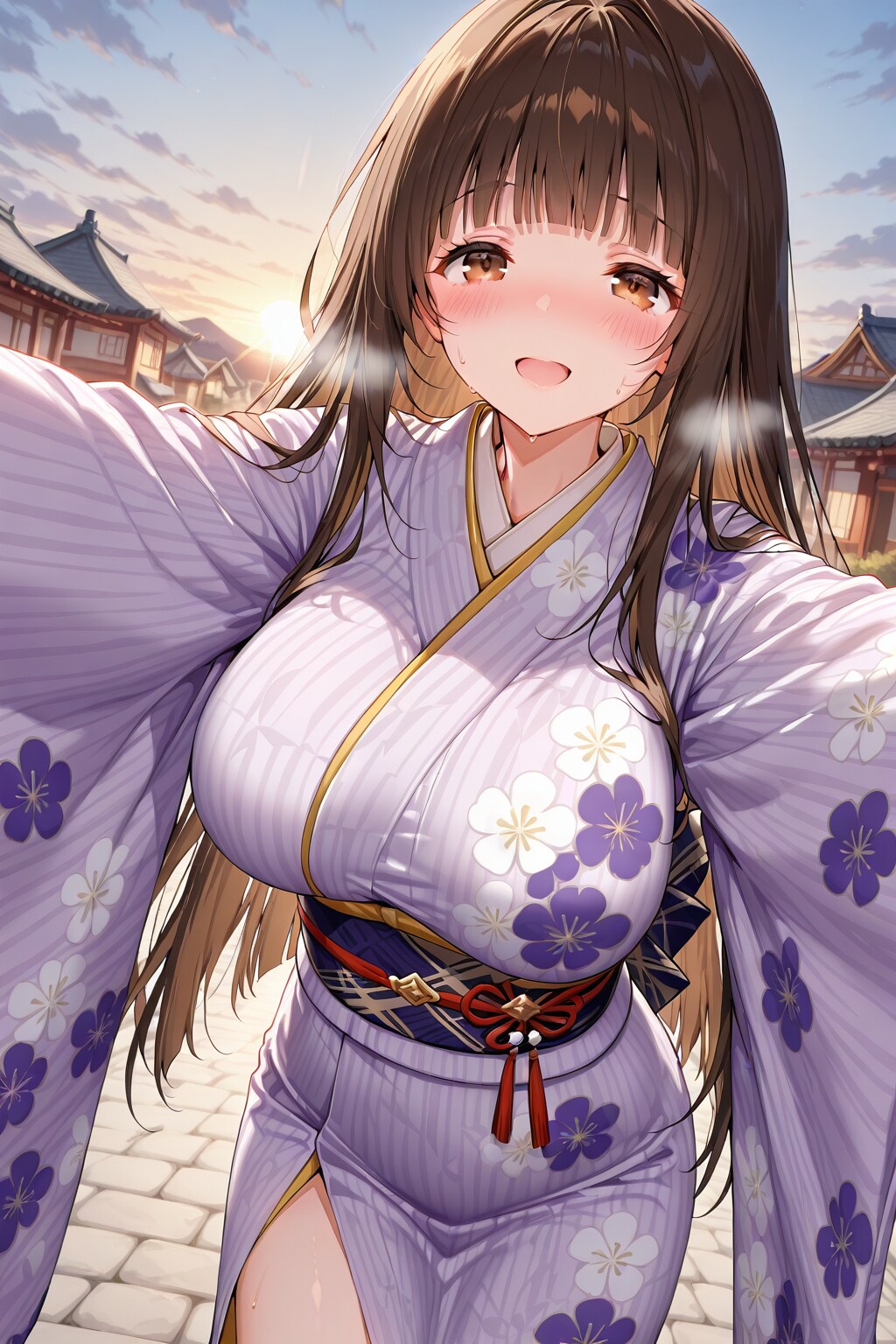 走ると温かくなるねっ