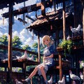 鶏好きな少女 8枚目