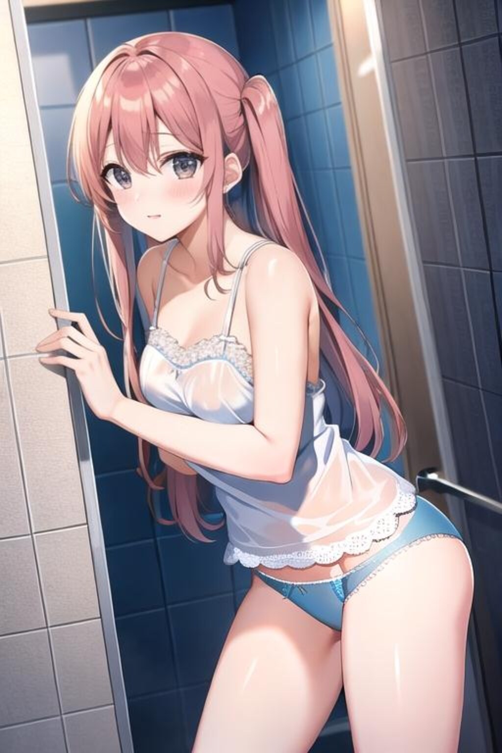 ピンク髪下着さん