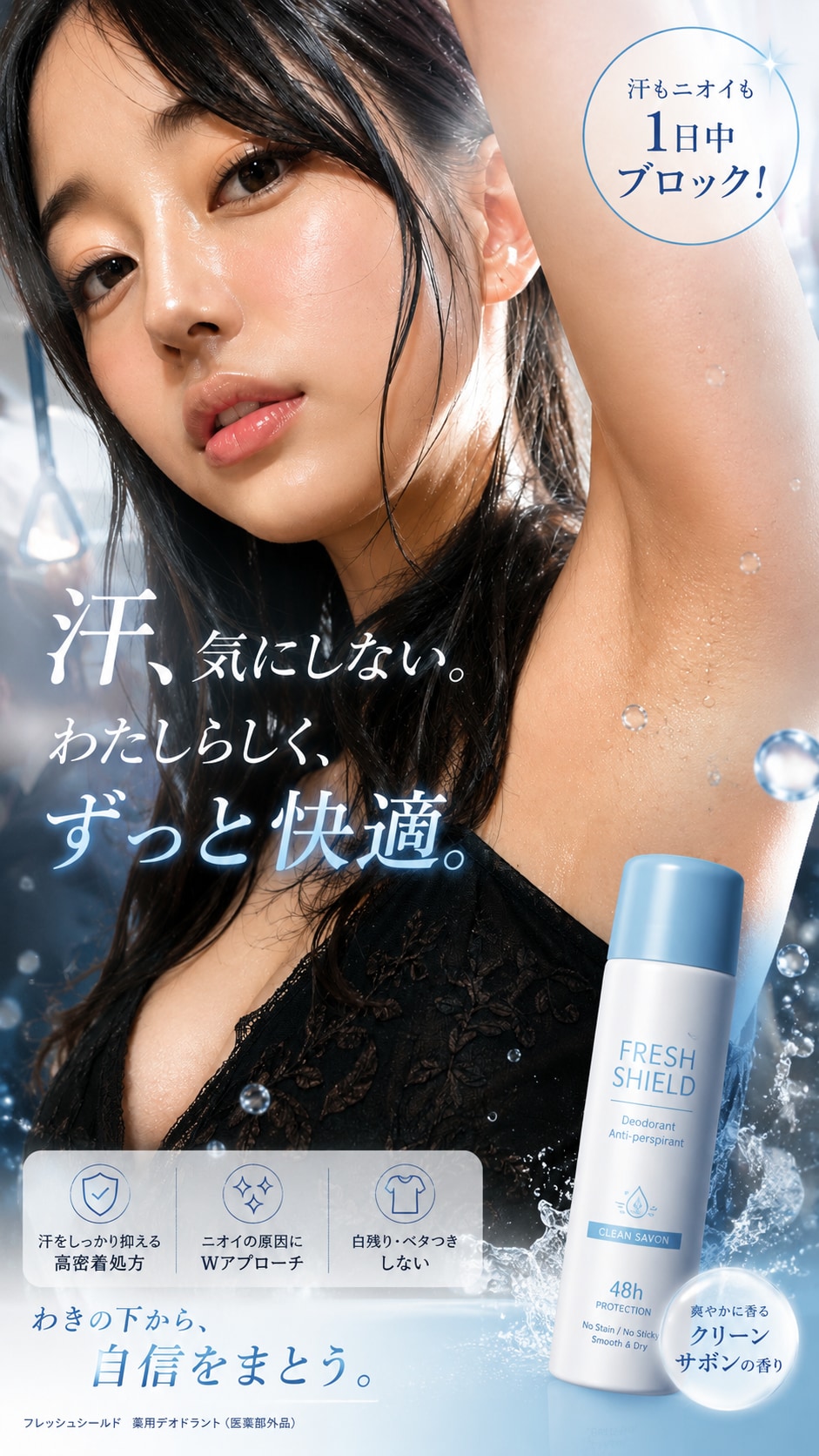 汗、気にしない