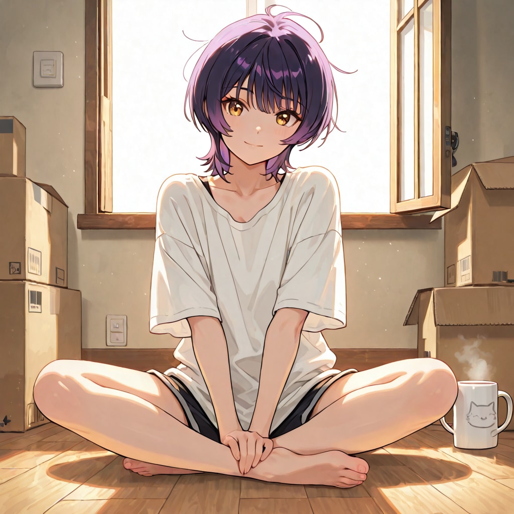 段ボールに囲まれた新生活 | の人気AIイラスト・グラビア