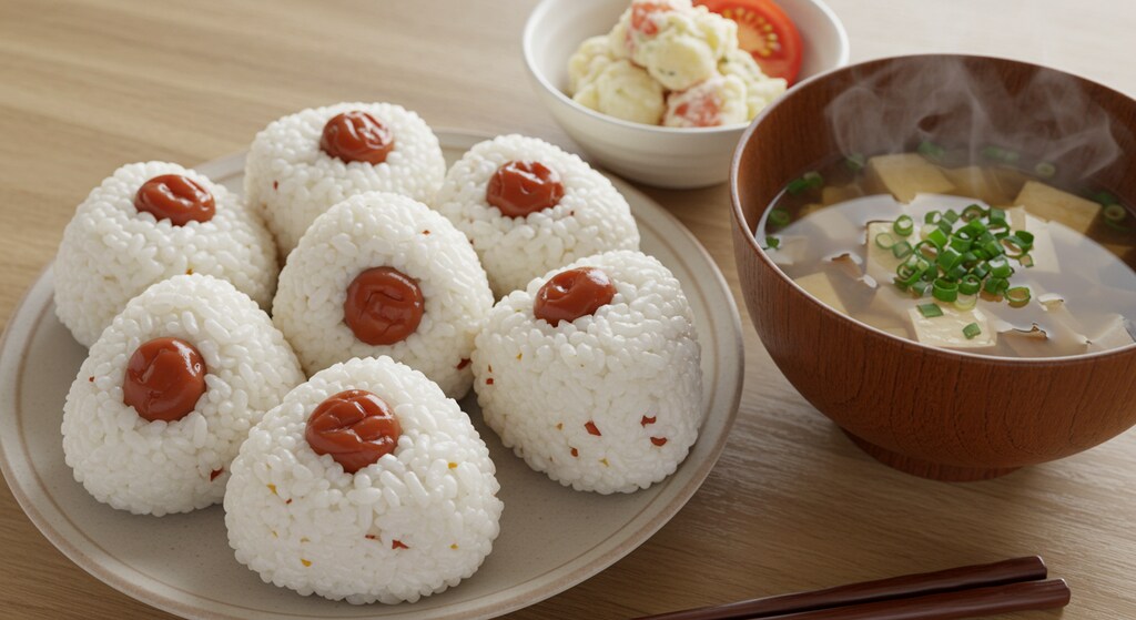深夜食堂の梅おにぎり定食