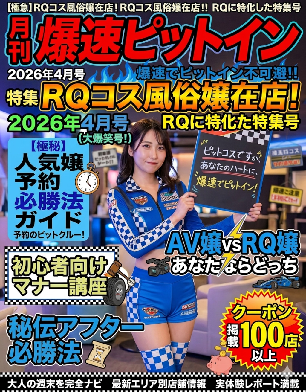 レースクイーンのお姉さまの風俗雑誌風