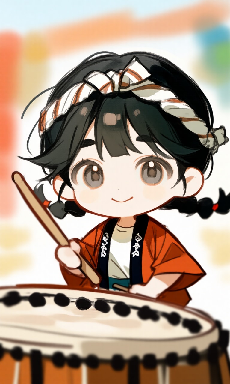 和太鼓たたいてる | の人気AIイラスト・グラビア